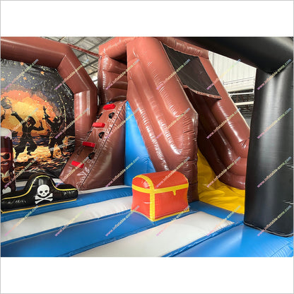 Indoor Inflatable Castle Party Pirate Bounce House Slide Inflatable Combo Jump N Slide Dry Bouncer