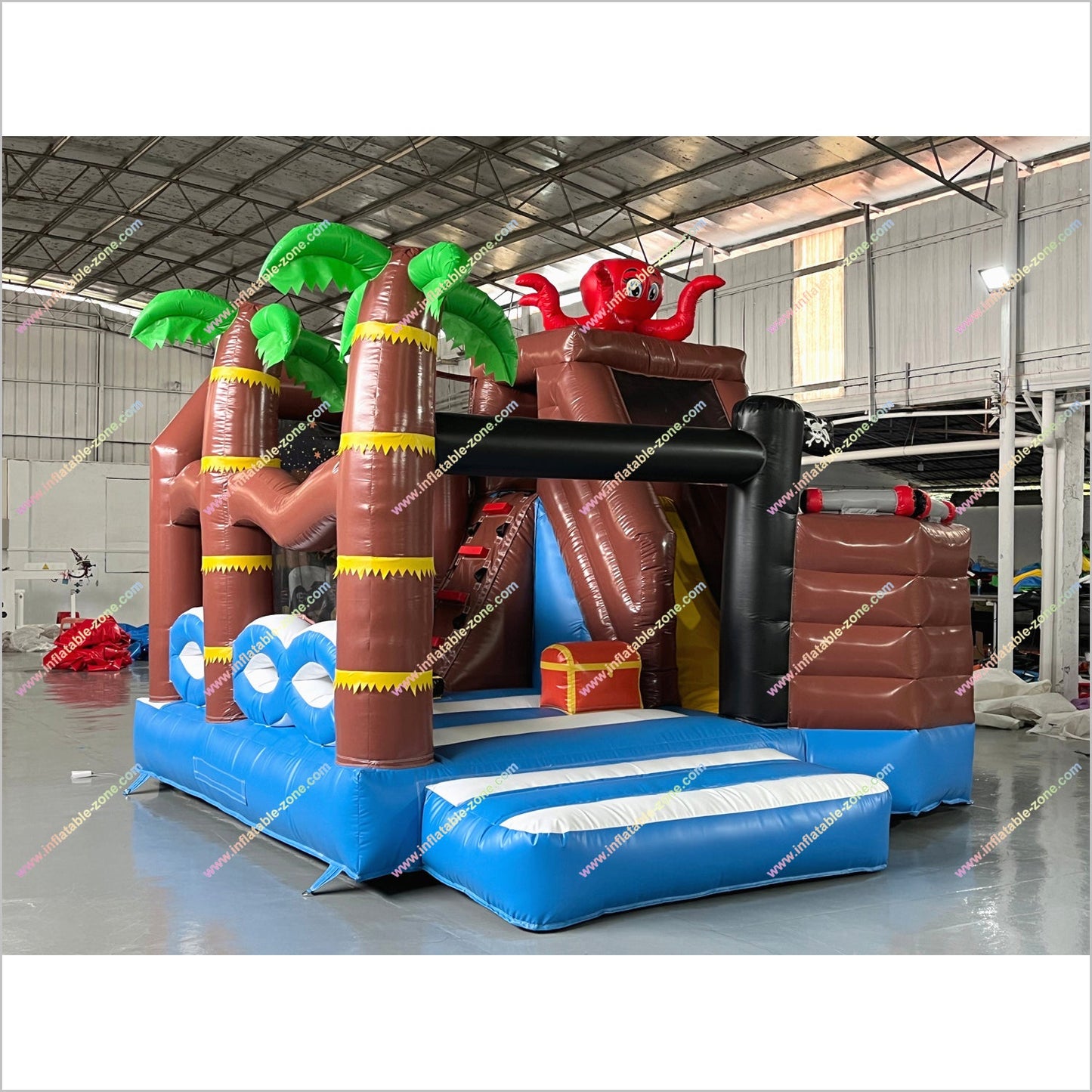 Indoor Inflatable Castle Party Pirate Bounce House Slide Inflatable Combo Jump N Slide Dry Bouncer