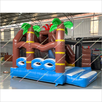 Indoor Inflatable Castle Party Pirate Bounce House Slide Inflatable Combo Jump N Slide Dry Bouncer