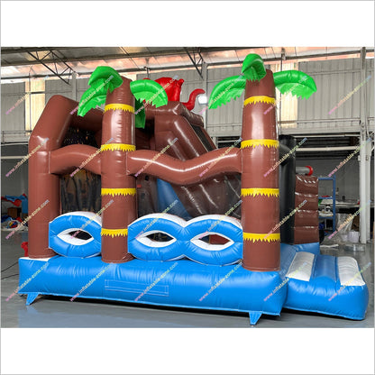 Indoor Inflatable Castle Party Pirate Bounce House Slide Inflatable Combo Jump N Slide Dry Bouncer