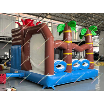Indoor Inflatable Castle Party Pirate Bounce House Slide Inflatable Combo Jump N Slide Dry Bouncer