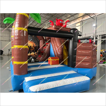 Indoor Inflatable Castle Party Pirate Bounce House Slide Inflatable Combo Jump N Slide Dry Bouncer