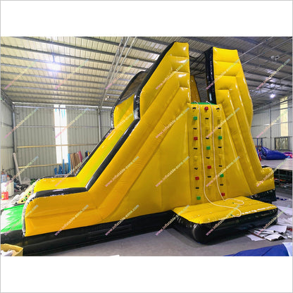 Party Sport Inflatable Climbing Mountain Amusement Park Game Indoor Rock Climbing Wall With Slide - Inflatable-Zone