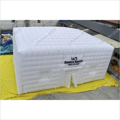 Outdoor Large Inflatable Air Cube Tent House White Inflatable Night Club Inflatable Disco Party Tent - Inflatable-Zone