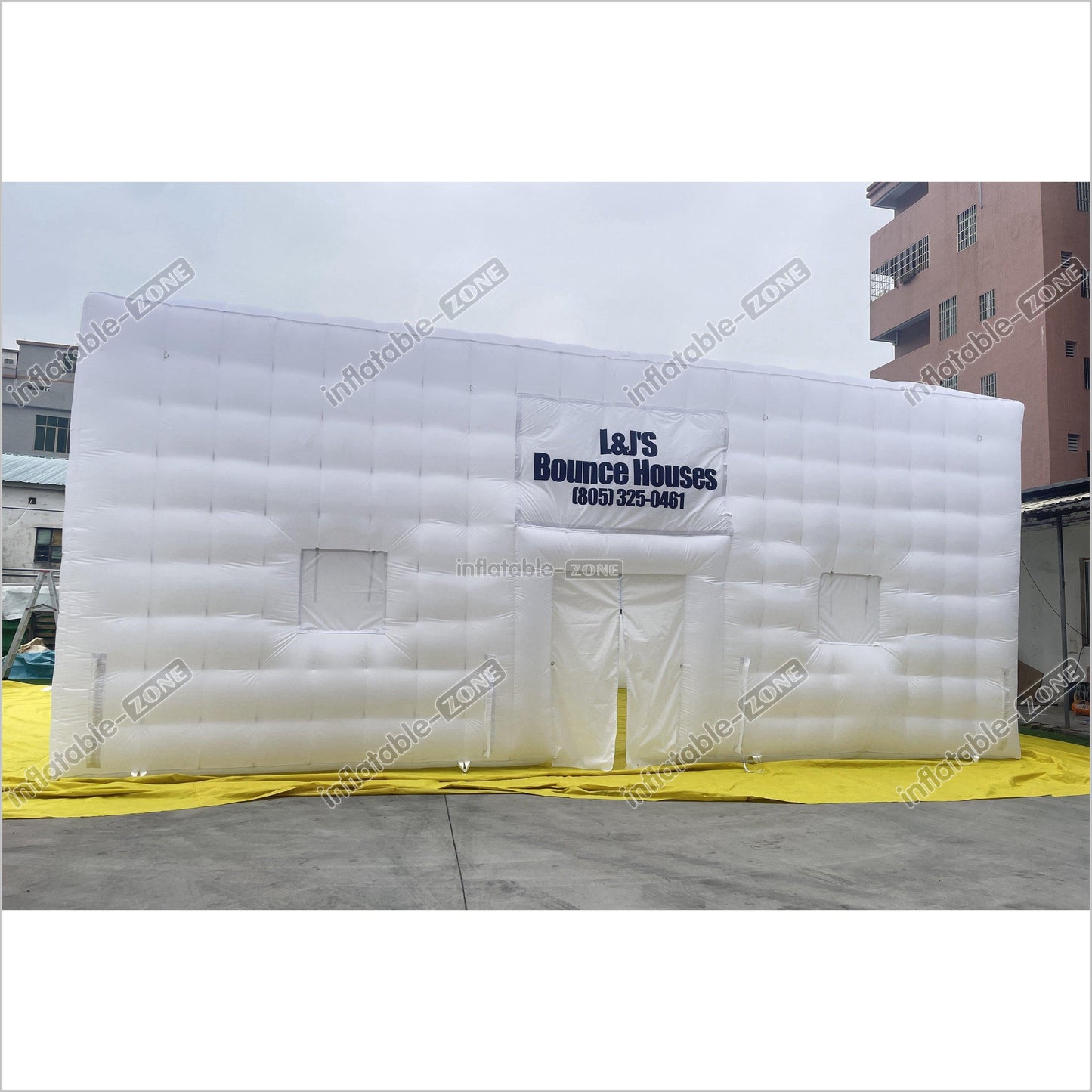 Outdoor Large Inflatable Air Cube Tent House White Inflatable Night Club Inflatable Disco Party Tent - Inflatable-Zone