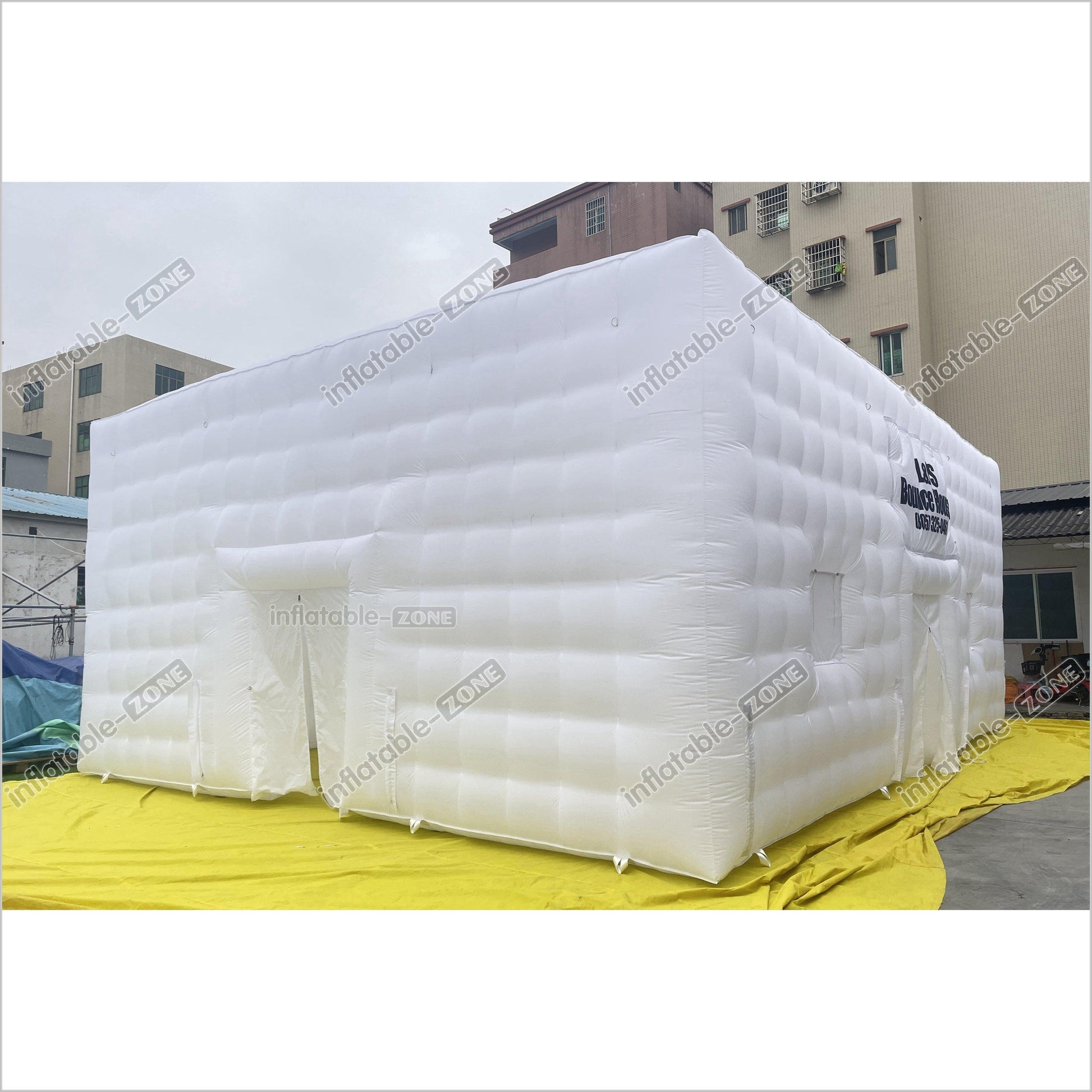 Outdoor Large Inflatable Air Cube Tent House White Inflatable Night Club Inflatable Disco Party Tent - Inflatable-Zone