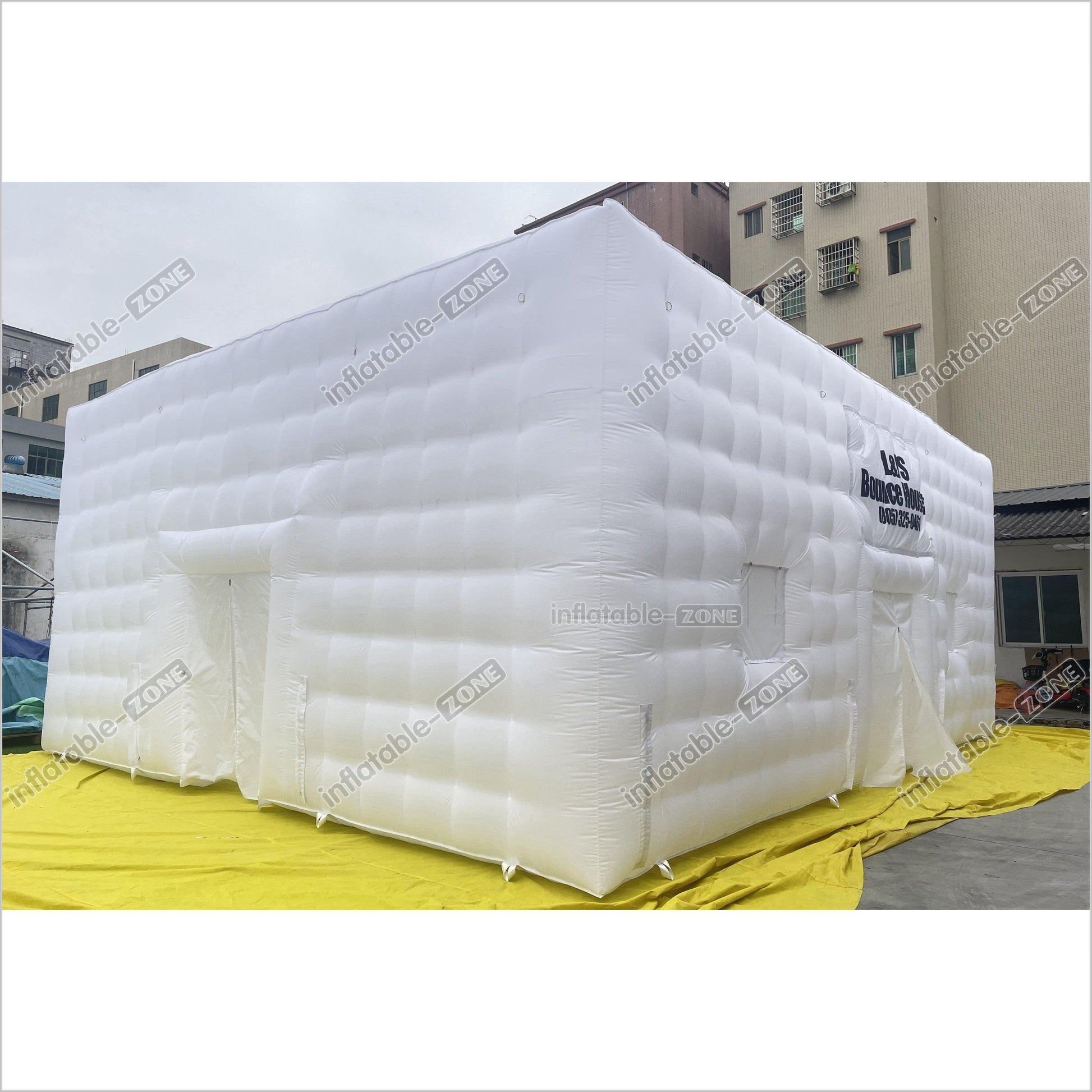 Outdoor Large Inflatable Air Cube Tent House White Inflatable Night Club Inflatable Disco Party Tent - Inflatable-Zone