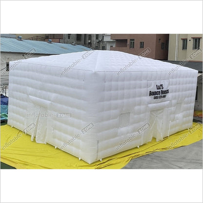 Outdoor Large Inflatable Air Cube Tent House White Inflatable Night Club Inflatable Disco Party Tent - Inflatable-Zone