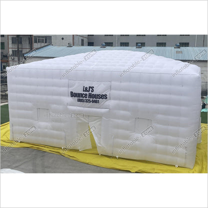 Outdoor Large Inflatable Air Cube Tent House White Inflatable Night Club Inflatable Disco Party Tent - Inflatable-Zone