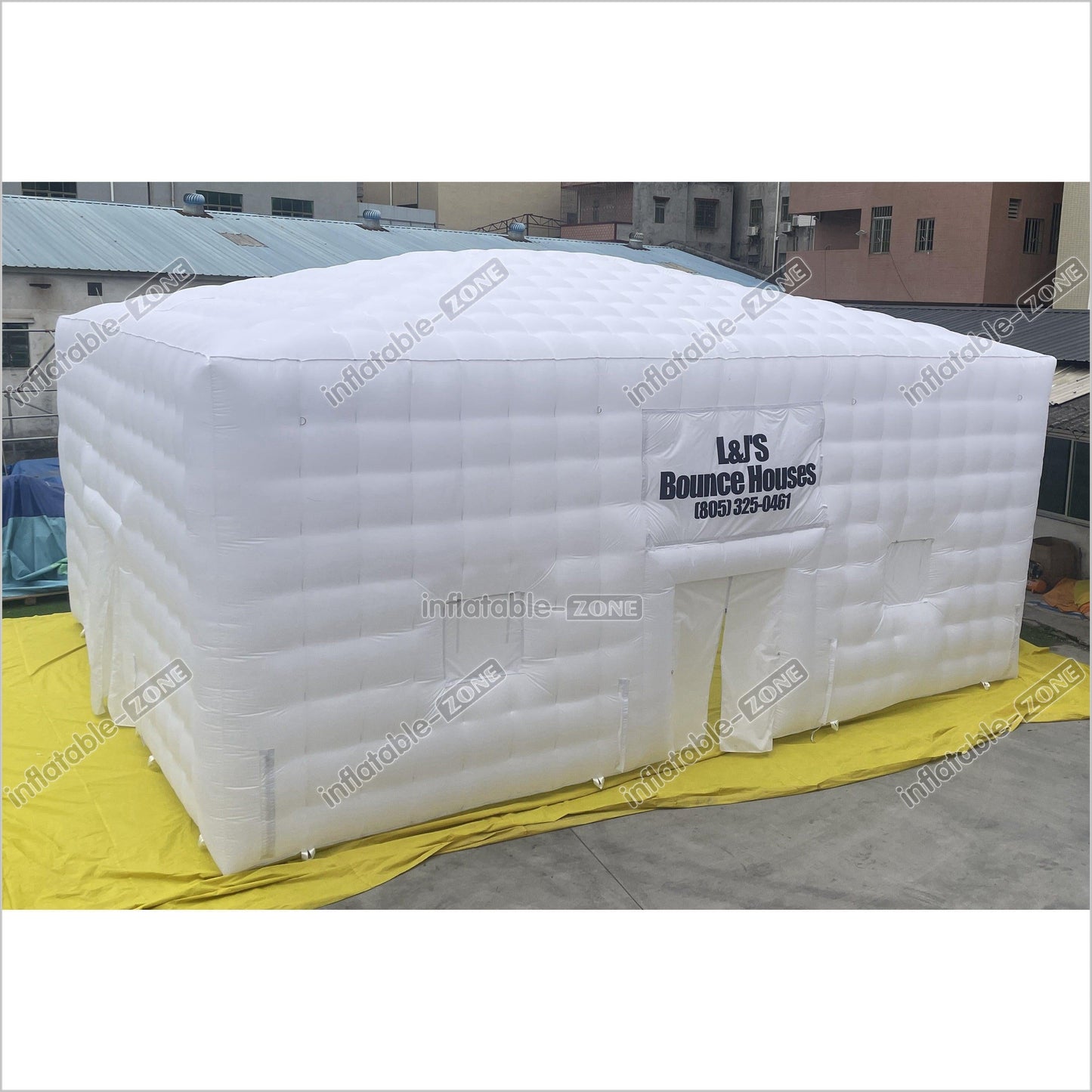 Outdoor Large Inflatable Air Cube Tent House White Inflatable Night Club Inflatable Disco Party Tent - Inflatable-Zone