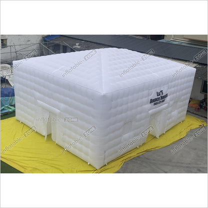Outdoor Large Inflatable Air Cube Tent House White Inflatable Night Club Inflatable Disco Party Tent - Inflatable-Zone