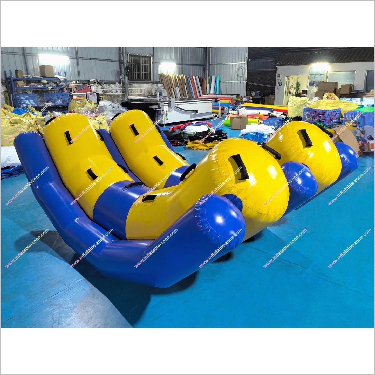 Fun Swimming Pool Toys Inflatable Banana Seesaw Rocker Inflatable Water Totter Floating Water Park For Sale