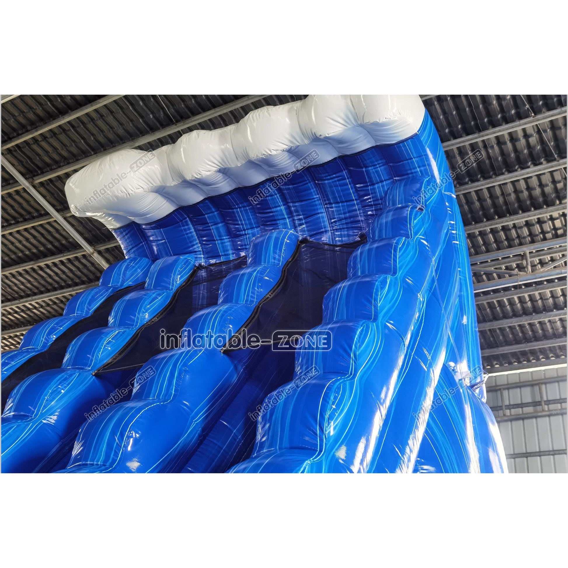 Giant Inflatable Blue Crush Water Slide Pool Commercial Climbing Bouncer Double Lane Slip And Slide - Inflatable-Zone