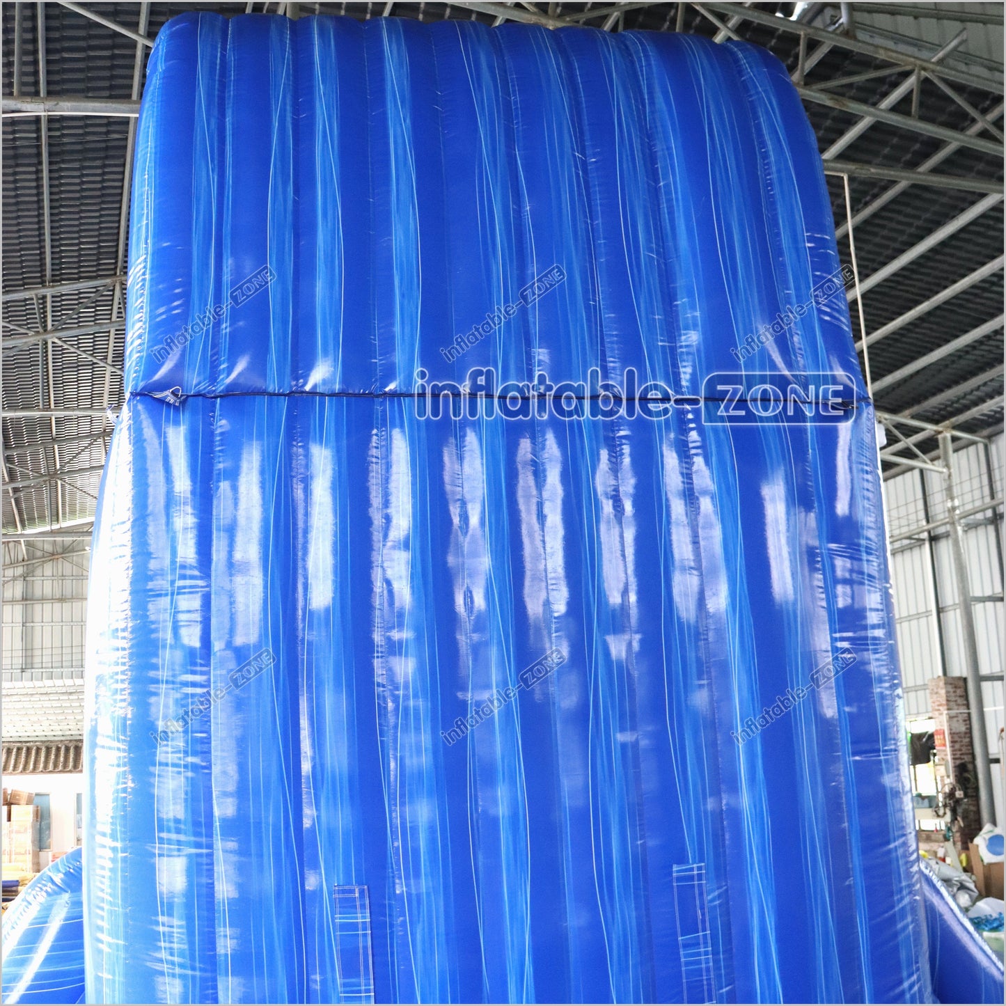 Giant Inflatable Blue Crush Water Slide Pool Commercial Climbing Bouncer Double Lane Slip And Slide - Inflatable-Zone