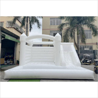 Outdoor Large White Inflatable Bouncer Jumping Slide Bouncy Castle With Ball Pit Combo Bounce House Party - Inflatable-Zone