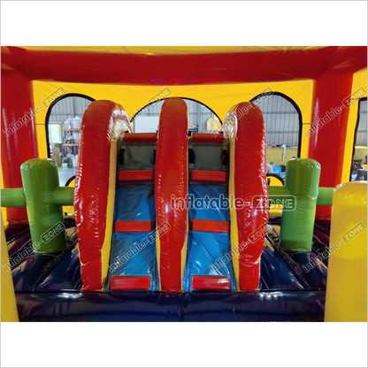 Commercial Inflatable Bouncy Castle With Slide Combo Inflatable Bounce House For Outdoor And Indoor Party Game - Inflatable-Zone
