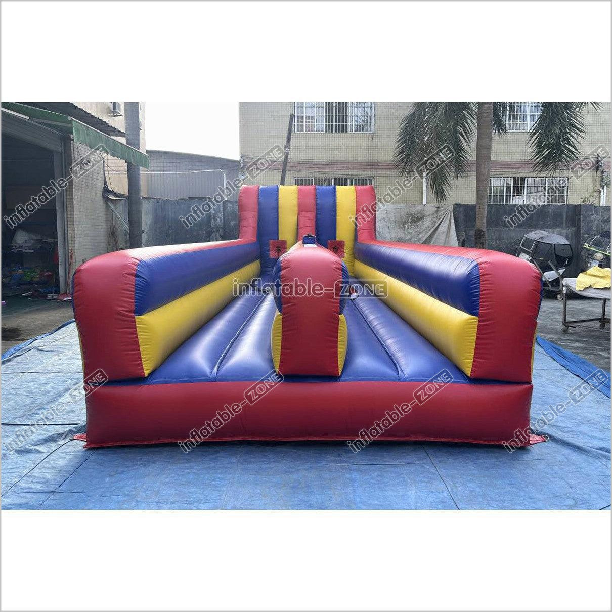 Inflatable Dual Lane Bungee Running Kids Adults Play Interactive Game Inflatable Bungee Run Challenge - Inflatable-Zone