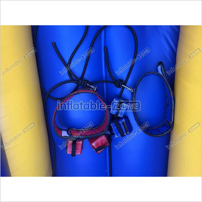 Inflatable Dual Lane Bungee Running Kids Adults Play Interactive Game Inflatable Bungee Run Challenge - Inflatable-Zone