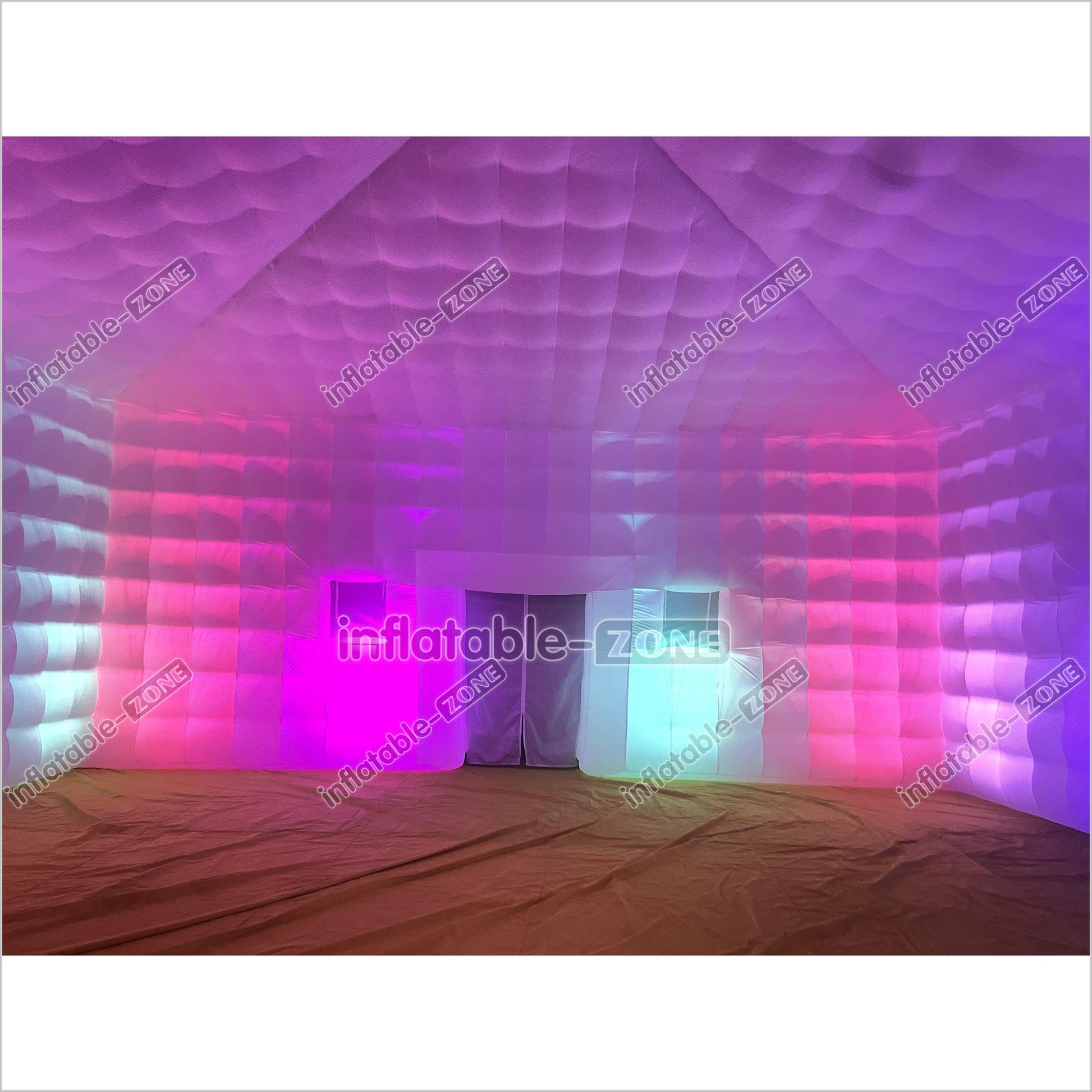 Commercial Inflatable Nightclub Inflatable Party Tent Inflatable Cube Tent With LED Lights For Outdoor Events - Inflatable-Zone