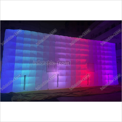 Commercial Inflatable Nightclub Inflatable Party Tent Inflatable Cube Tent With LED Lights For Outdoor Events - Inflatable-Zone