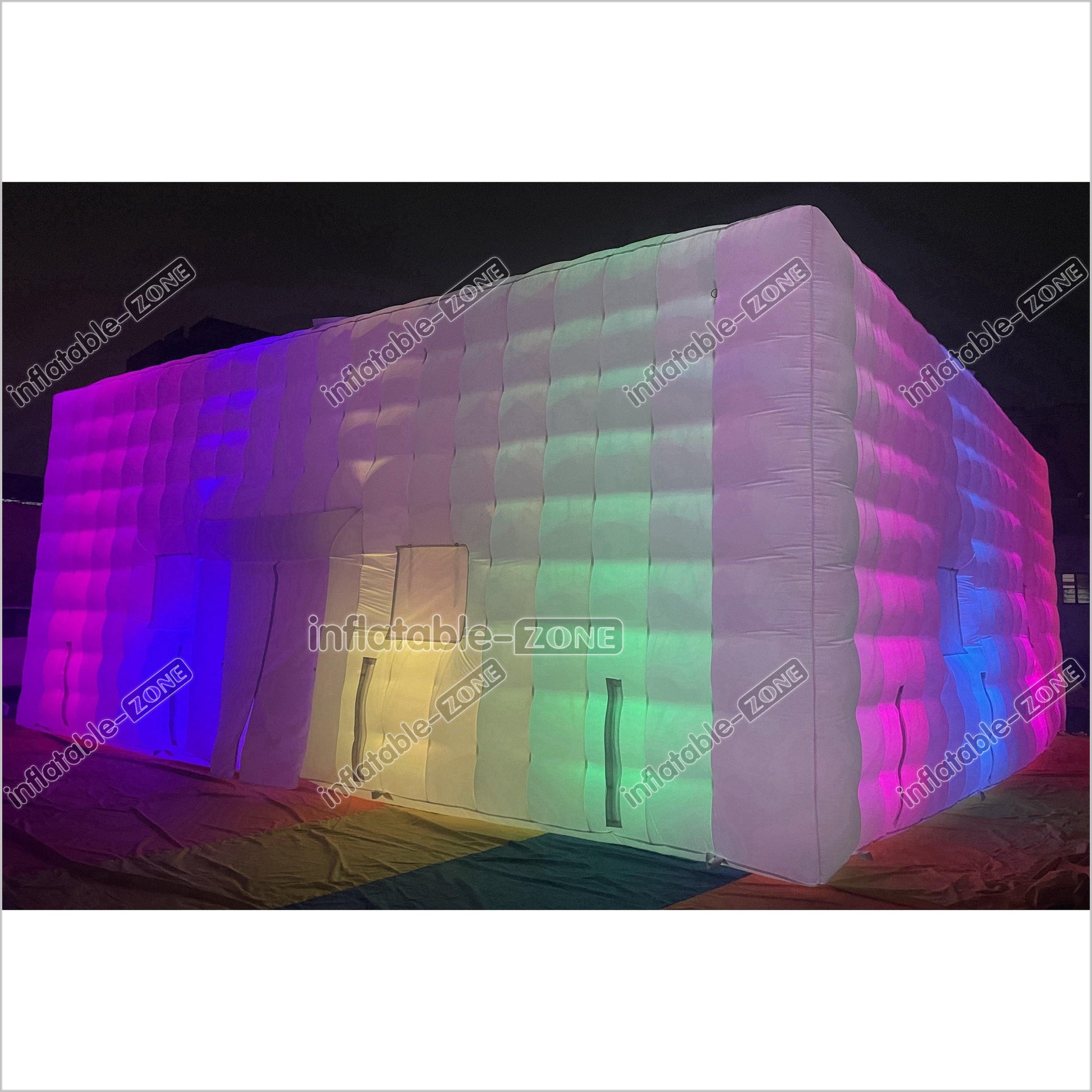 Commercial Inflatable Nightclub Inflatable Party Tent Inflatable Cube Tent With LED Lights For Outdoor Events - Inflatable-Zone