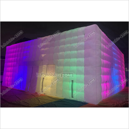 Commercial Inflatable Nightclub Inflatable Party Tent Inflatable Cube Tent With LED Lights For Outdoor Events - Inflatable-Zone