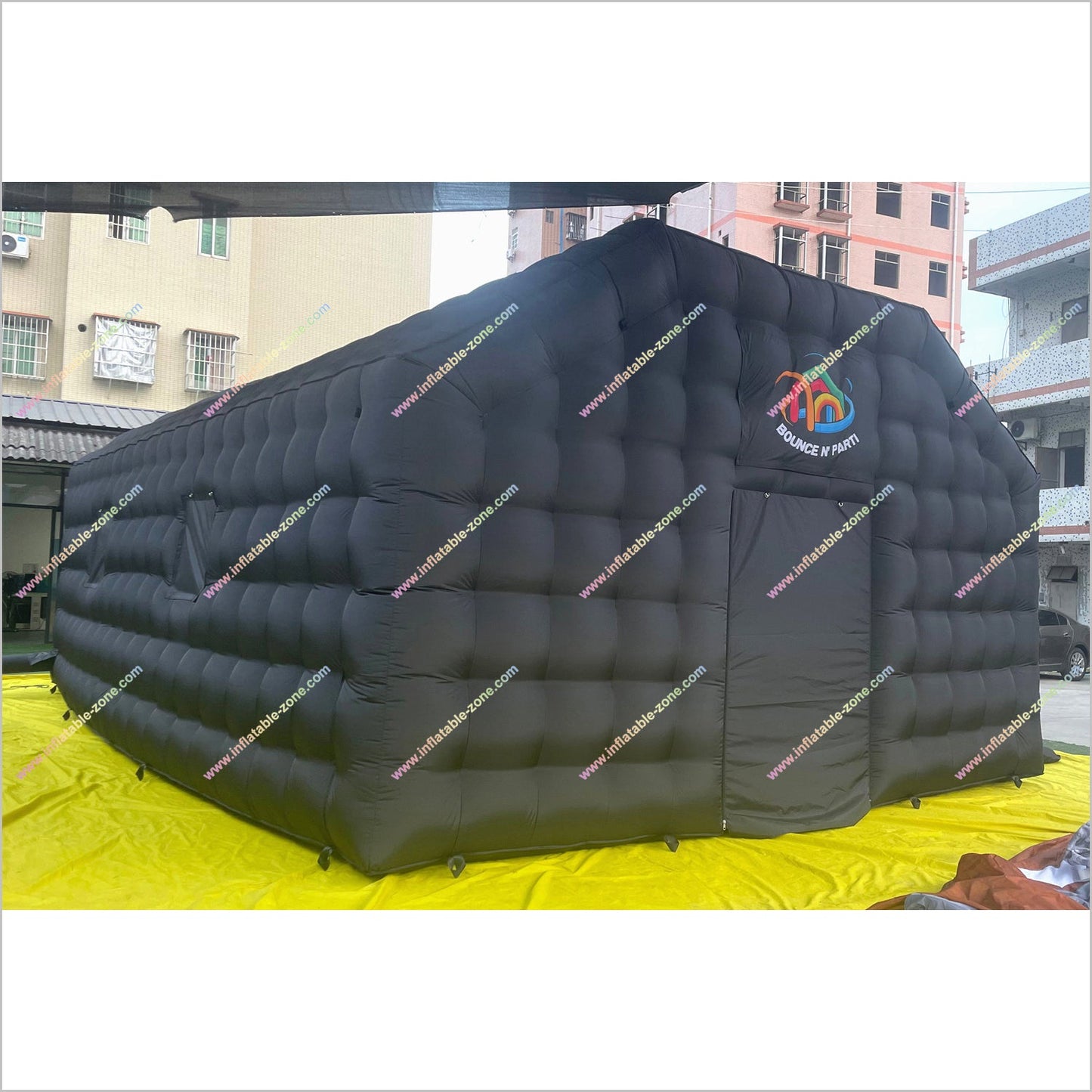 Inflatable Disco Tent Hire Cube Pavilion Event House Black Night Club Near Me Inflatable Tent Party