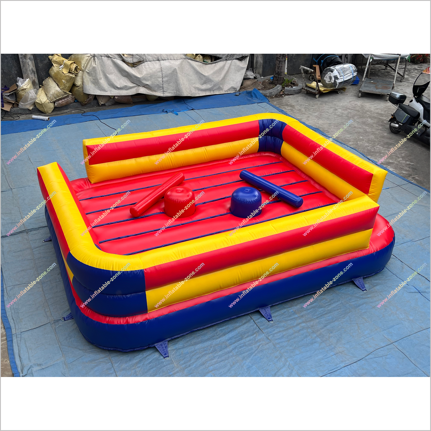 Outdoor Play Game Inflatable Jousting Ring Interactive Playground Equipment Inflatable Gladiator Joust Sticks For Sale - Inflatable-Zone