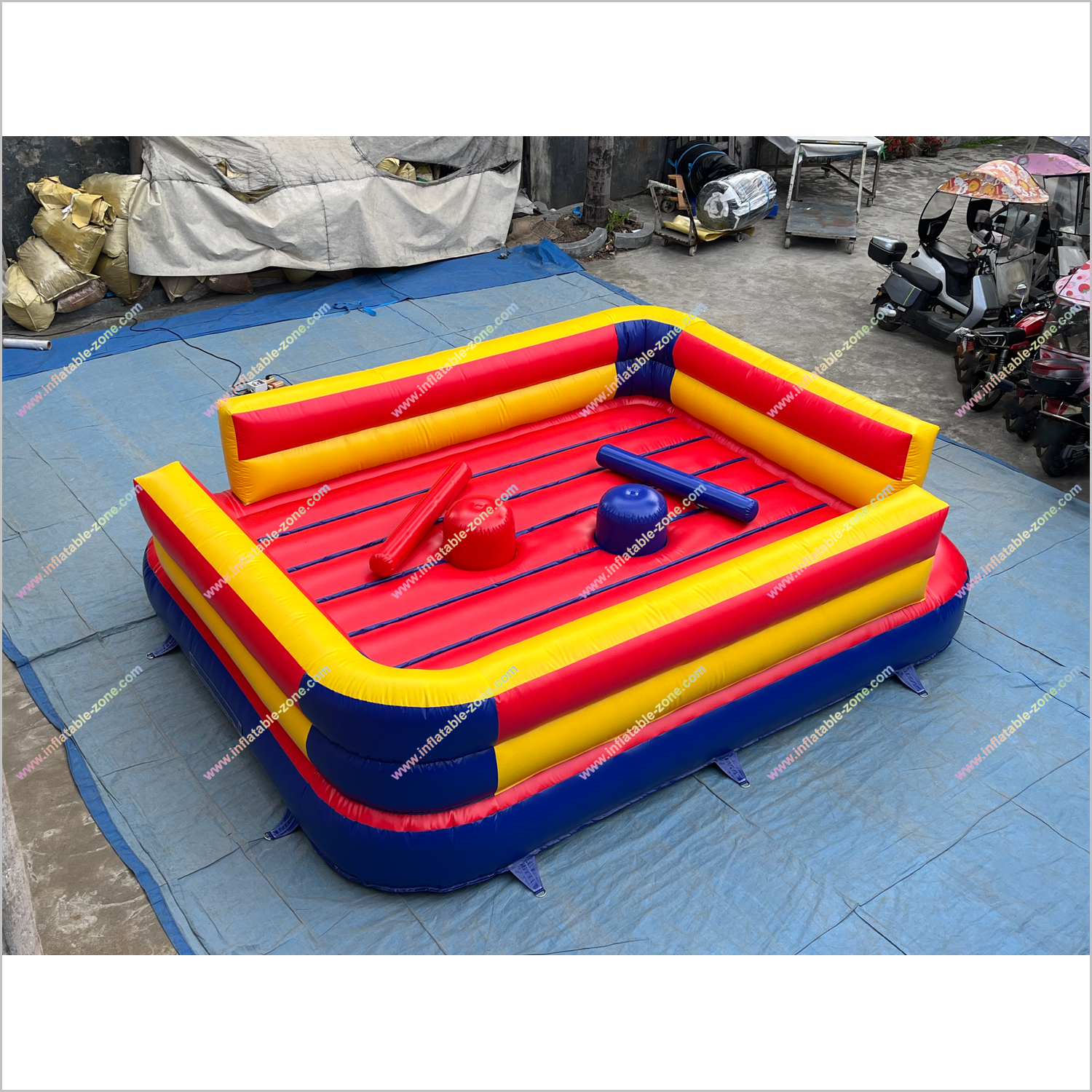 Outdoor Play Game Inflatable Jousting Ring Interactive Playground Equipment Inflatable Gladiator Joust Sticks For Sale - Inflatable-Zone