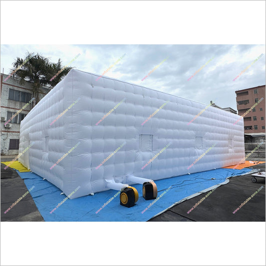 Outdoor Party Decorations Inflatable House Tents Big White Blow Up Cube Inflatable Night Club Rentals - Inflatable-Zone