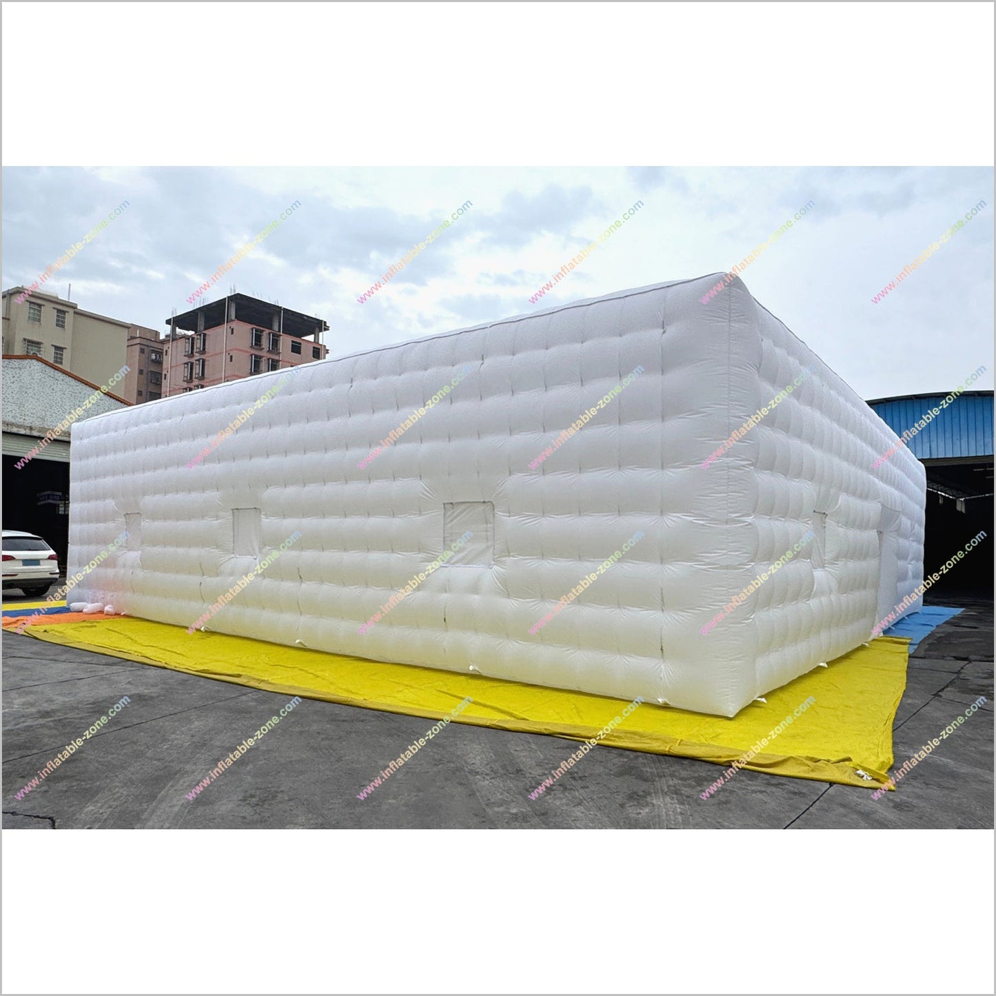 Outdoor Party Decorations Inflatable House Tents Big White Blow Up Cube Inflatable Night Club Rentals - Inflatable-Zone