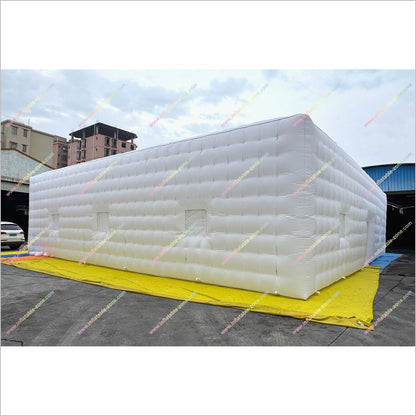 Outdoor Party Decorations Inflatable House Tents Big White Blow Up Cube Inflatable Night Club Rentals - Inflatable-Zone