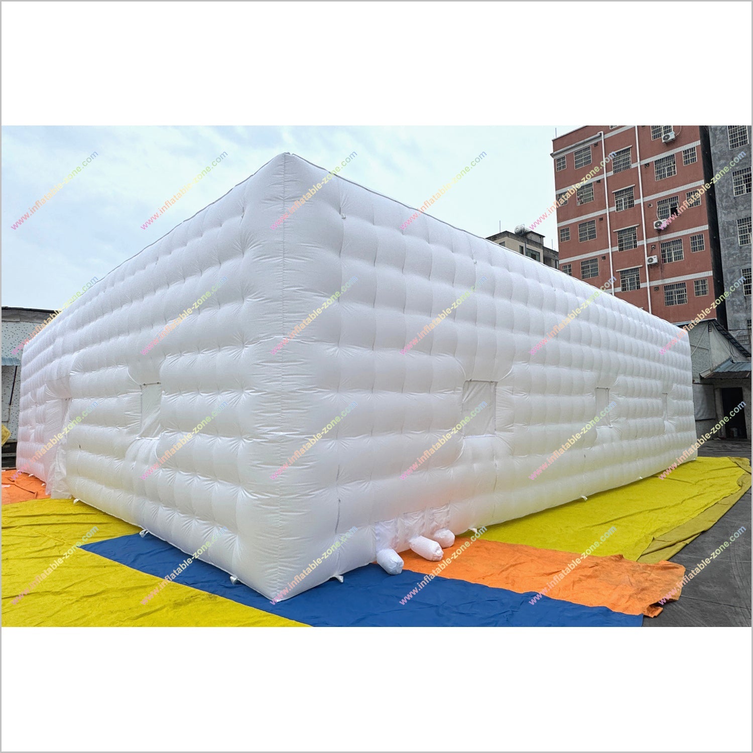 Outdoor Party Decorations Inflatable House Tents Big White Blow Up Cube Inflatable Night Club Rentals - Inflatable-Zone