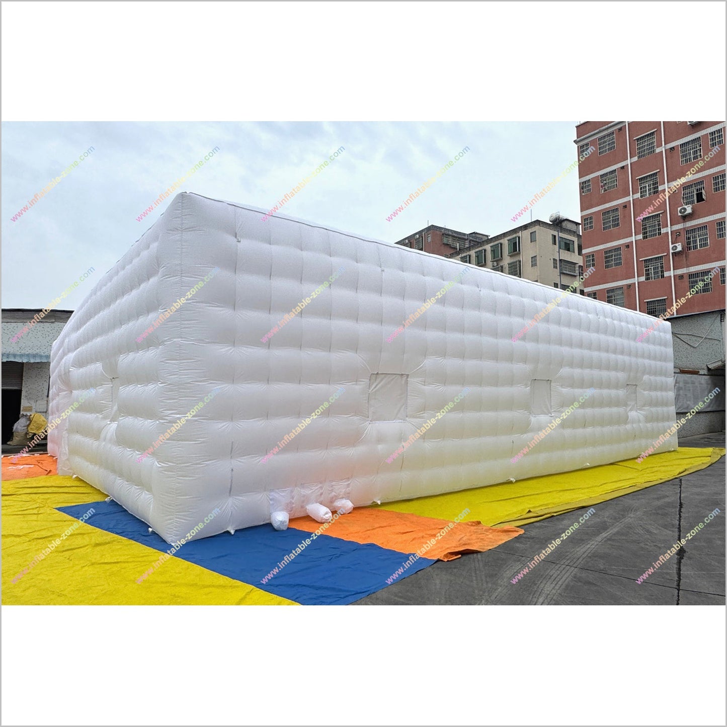 Outdoor Party Decorations Inflatable House Tents Big White Blow Up Cube Inflatable Night Club Rentals - Inflatable-Zone