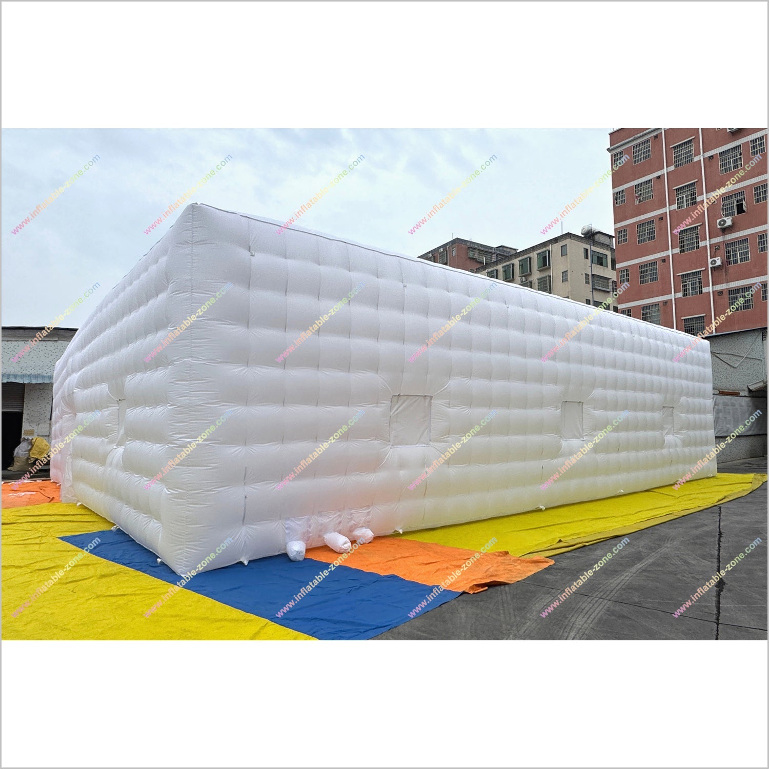 Outdoor Party Decorations Inflatable House Tents Big White Blow Up Cube Inflatable Night Club Rentals - Inflatable-Zone