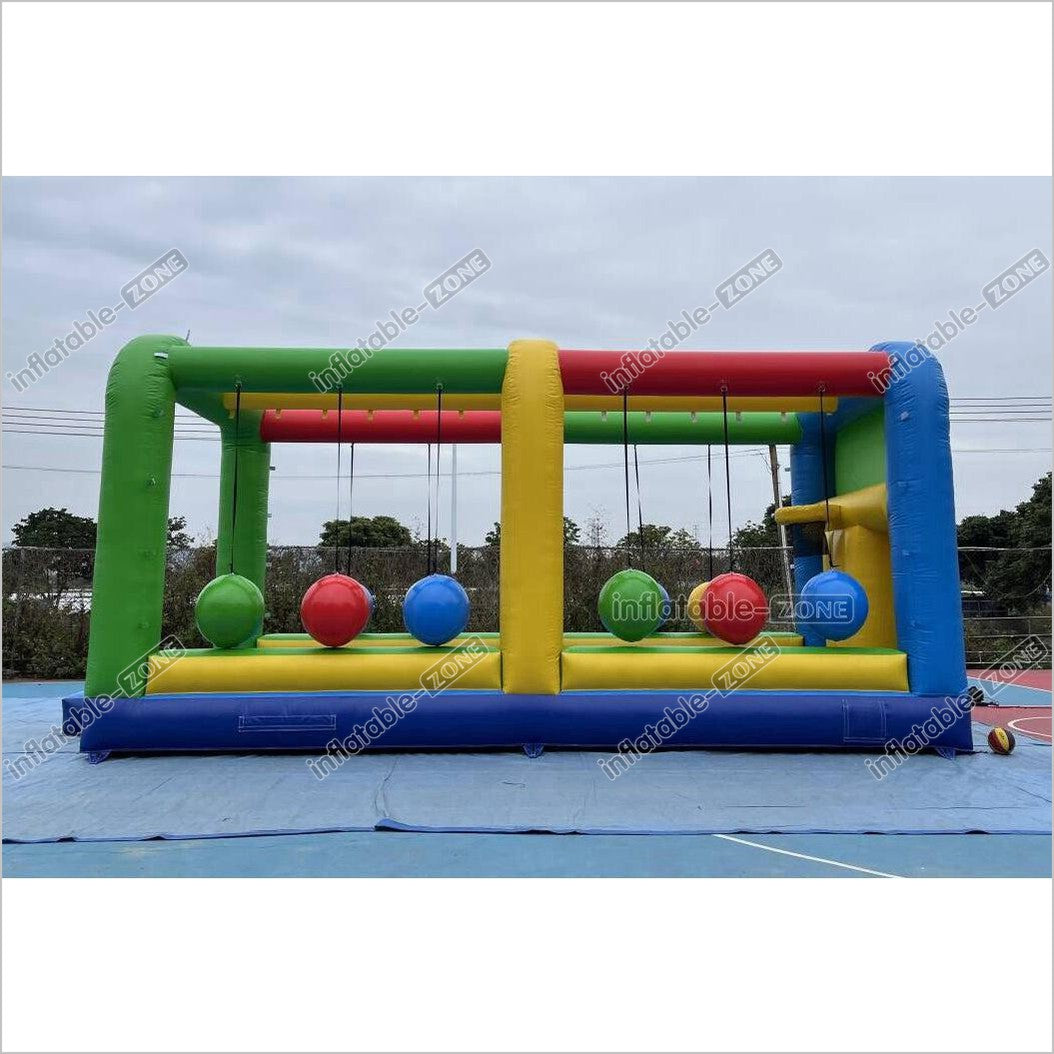 Inflatable Interactive Gauntlet Inflatable Game Cannonballs Boulder Dash Challenge Bouncy House - Inflatable-Zone