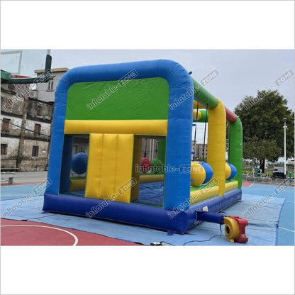 Inflatable Interactive Gauntlet Inflatable Game Cannonballs Boulder Dash Challenge Bouncy House - Inflatable-Zone
