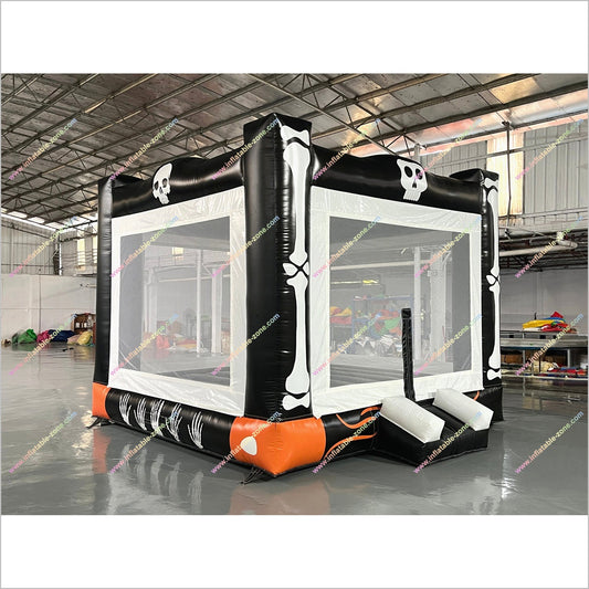 Skull And Bone Bouncy Castle Hire Prices Halloween Party Activities Inflatable Jump House For Sale