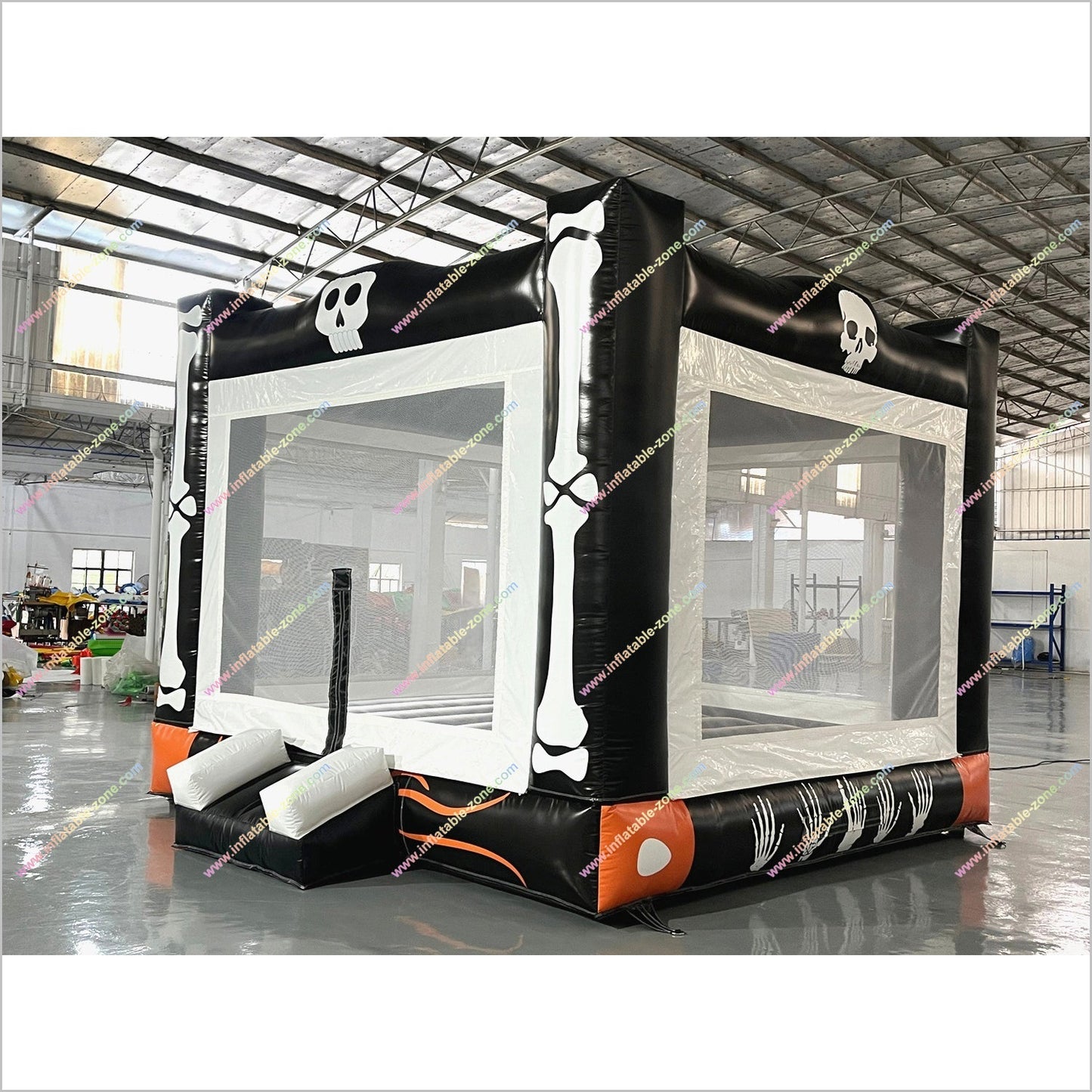 Skull And Bone Bouncy Castle Hire Prices Halloween Party Activities Inflatable Jump House For Sale