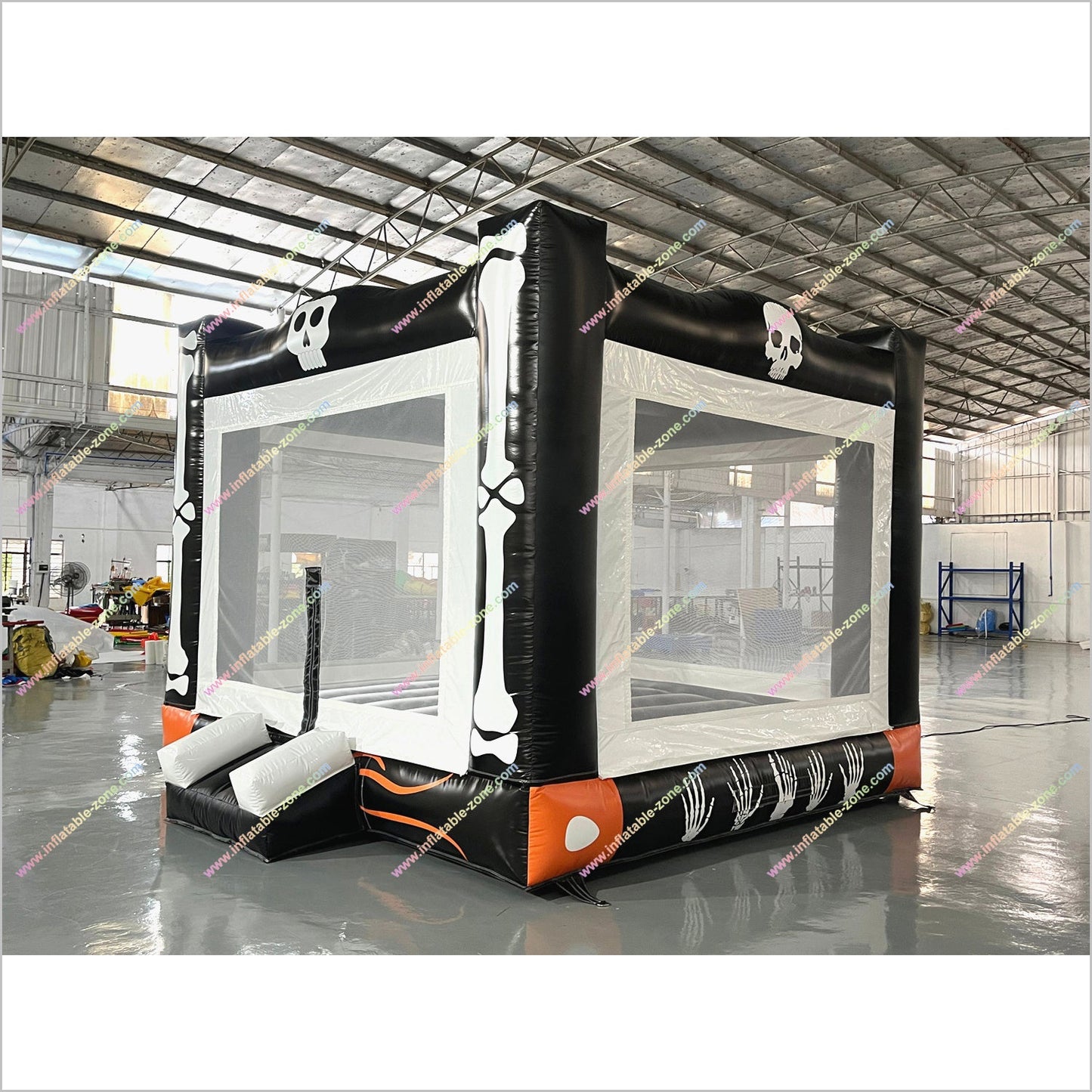 Skull And Bone Bouncy Castle Hire Prices Halloween Party Activities Inflatable Jump House For Sale