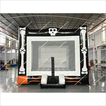 Skull And Bone Bouncy Castle Hire Prices Halloween Party Activities Inflatable Jump House For Sale