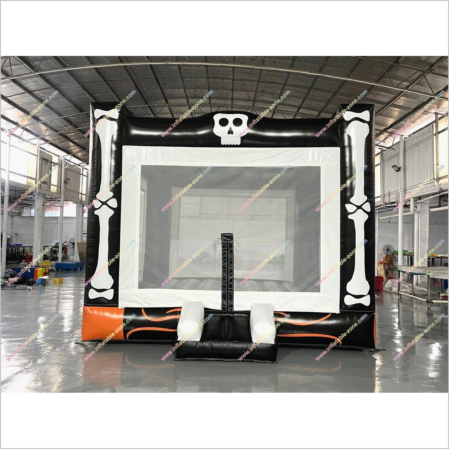 Skull And Bone Bouncy Castle Hire Prices Halloween Party Activities Inflatable Jump House For Sale