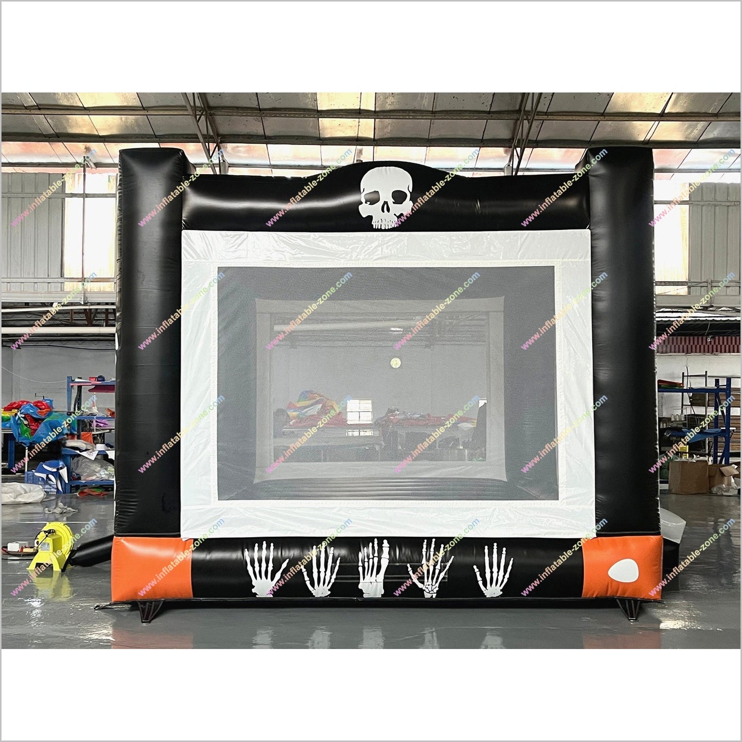 Skull And Bone Bouncy Castle Hire Prices Halloween Party Activities Inflatable Jump House For Sale