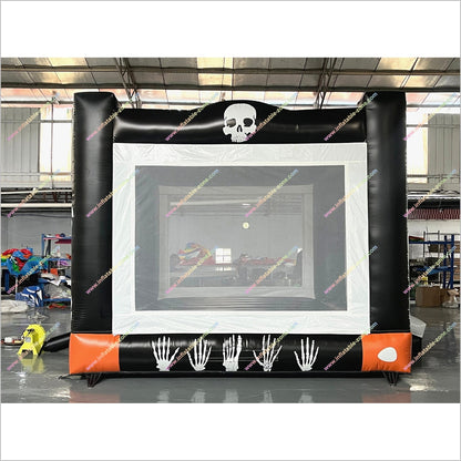 Skull And Bone Bouncy Castle Hire Prices Halloween Party Activities Inflatable Jump House For Sale
