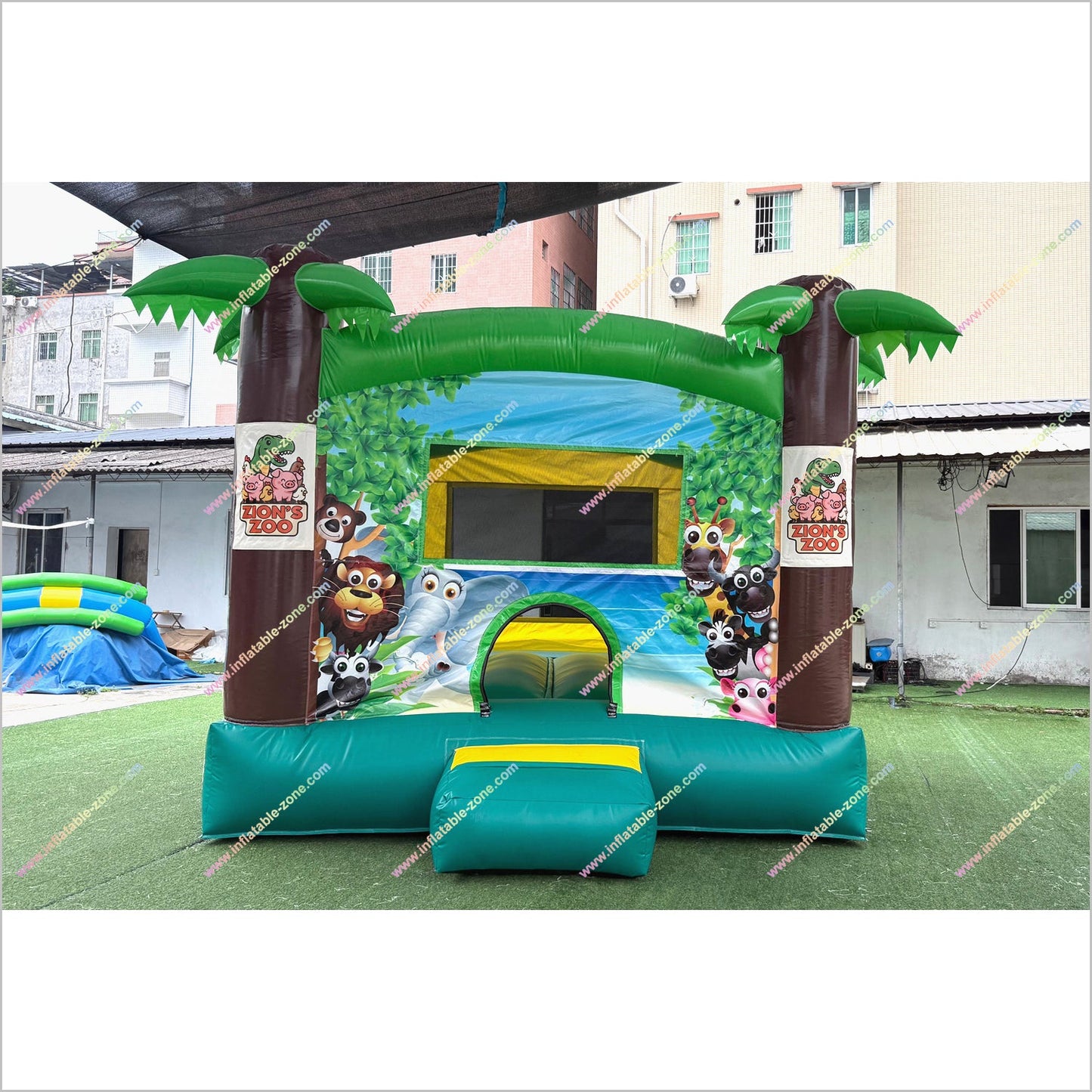 Inflatable Safari Animals Blast Zone Inflatable Bounce House Jungle Party Theme Inflatable Jumping Castle For Rent