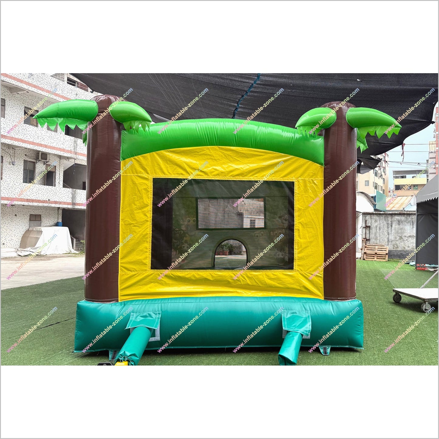Inflatable Safari Animals Blast Zone Inflatable Bounce House Jungle Party Theme Inflatable Jumping Castle For Rent