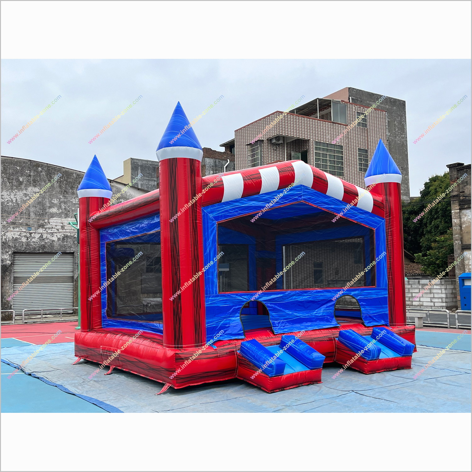 Double Entry Inflatable Jumping Castles Best Backyard Playground Equipment Bouncing House Rental - Inflatable-Zone