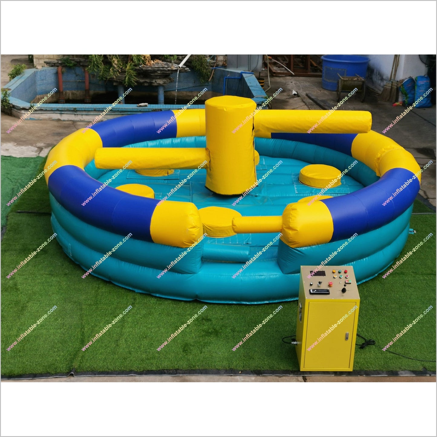 Play Outdoor Equipment Rotating Machine Meltdown Inflatable For Rent Standing Sweeper Wipe Out Game