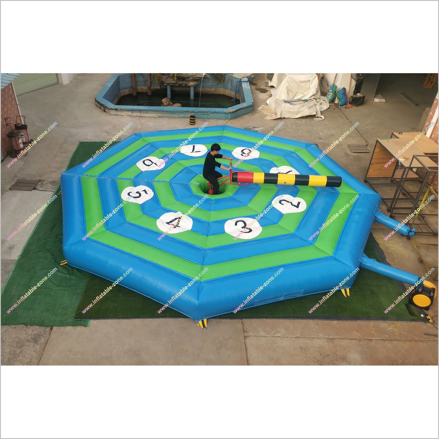 Last Man Standing Inflatable Wipeout Bike Sweeper Arm Inflatable Eliminator Sports Challenge Games