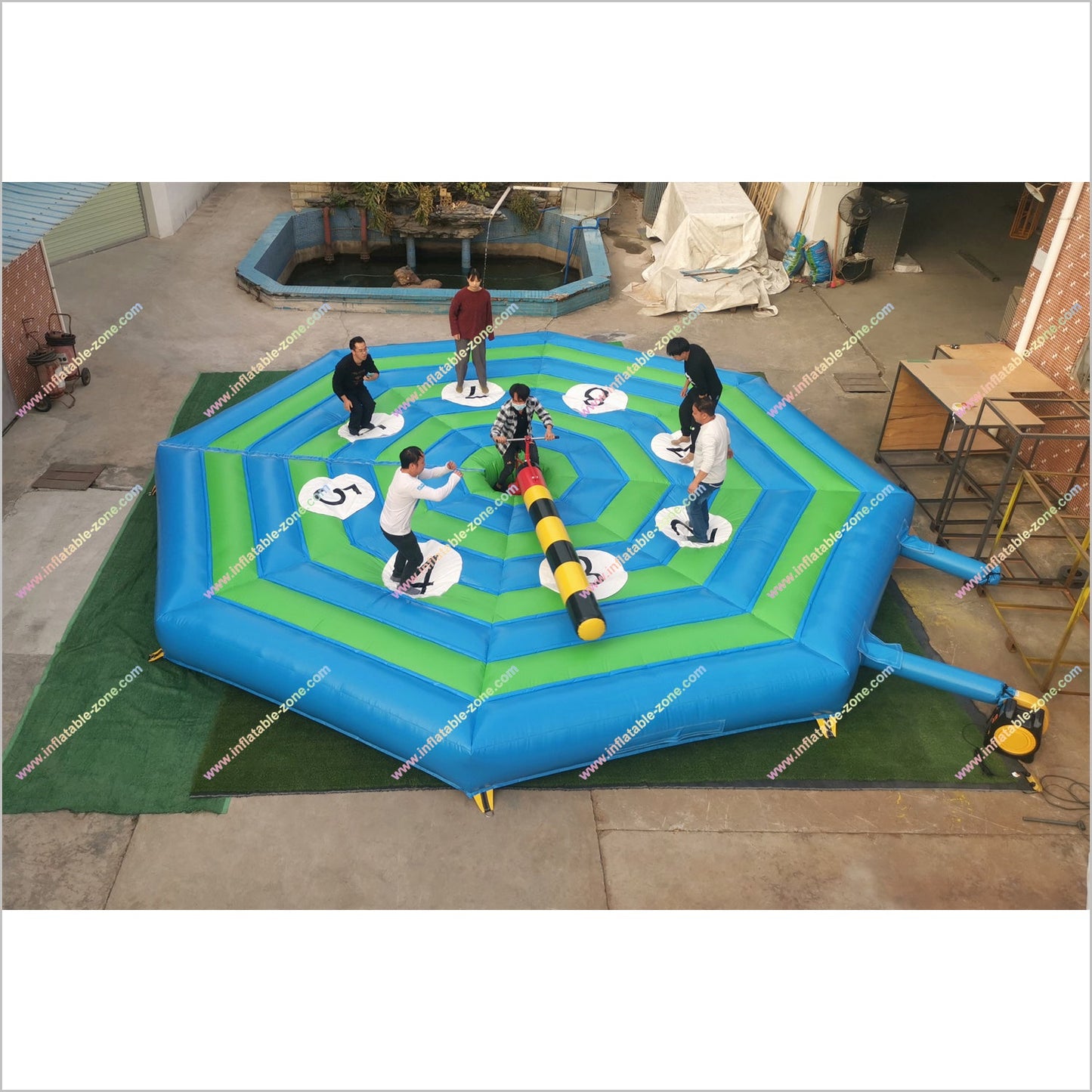 Last Man Standing Inflatable Wipeout Bike Sweeper Arm Inflatable Eliminator Sports Challenge Games